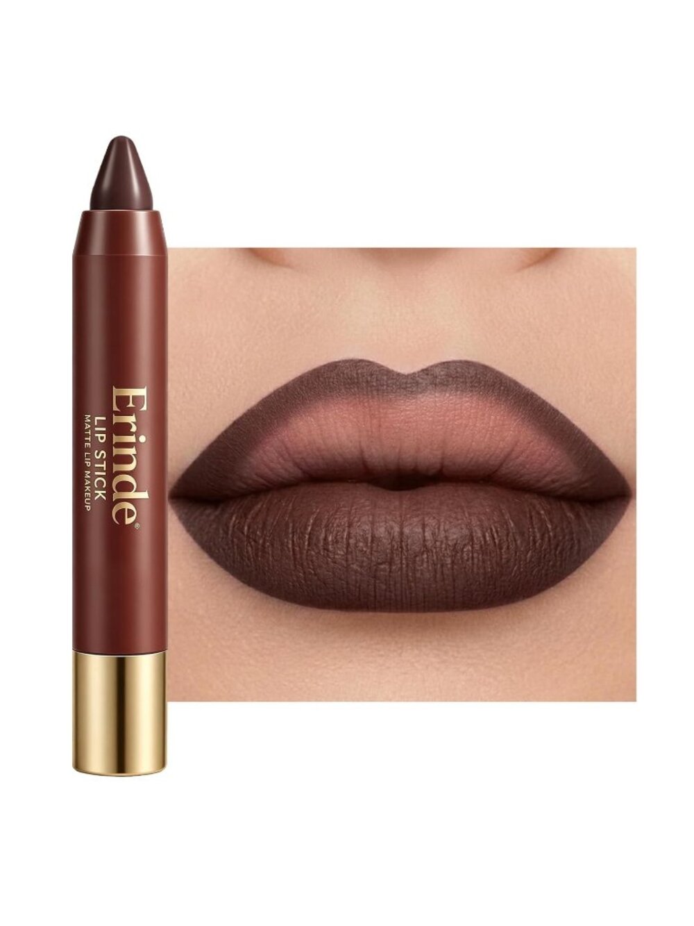Women's B06# 24 Hour Long-lasting Moisturizing Rose Matte Lipstick Crayon